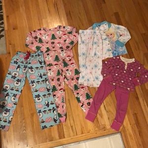 Lot of 4 pajamas for girls sz 8, medium